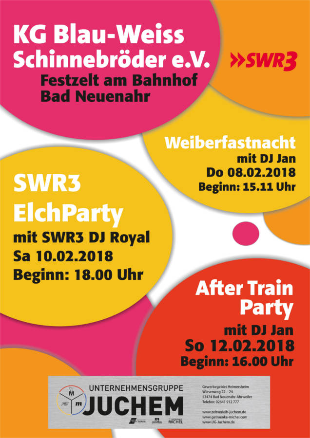 Partys an Karneval in Bad Neuenahr im Festzelt